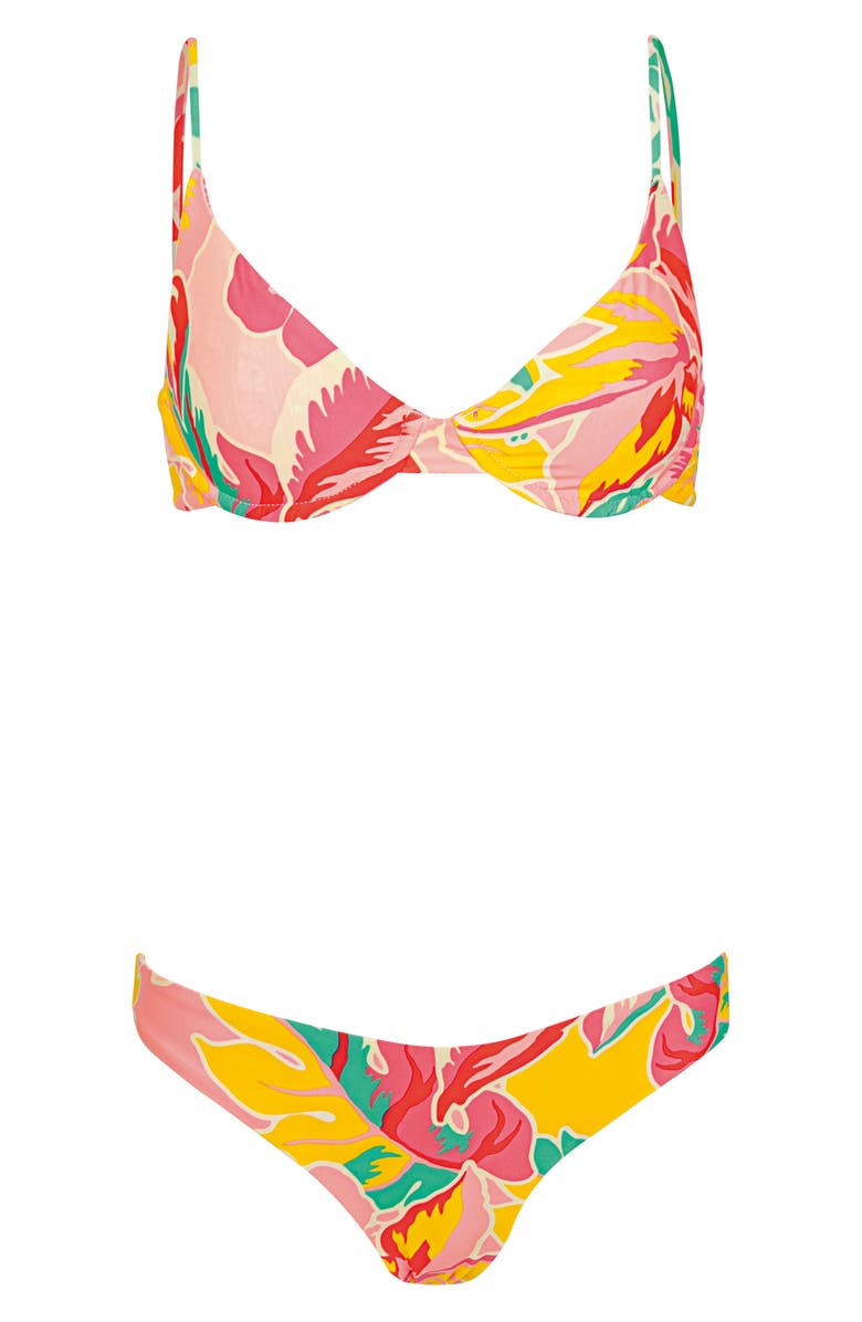 Maaji Dream Garden Sublimity Reversible Bikini Bottoms, Alternate, color, Pink