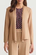 KASPER Stitch Detail Open Front Cardigan
