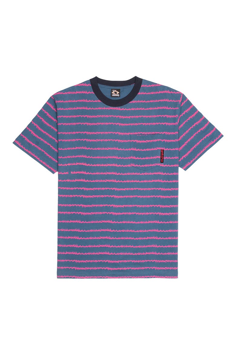 EKG Stripe Cotton Pocket T-Shirt, Alternate, color, BLUE ASHES