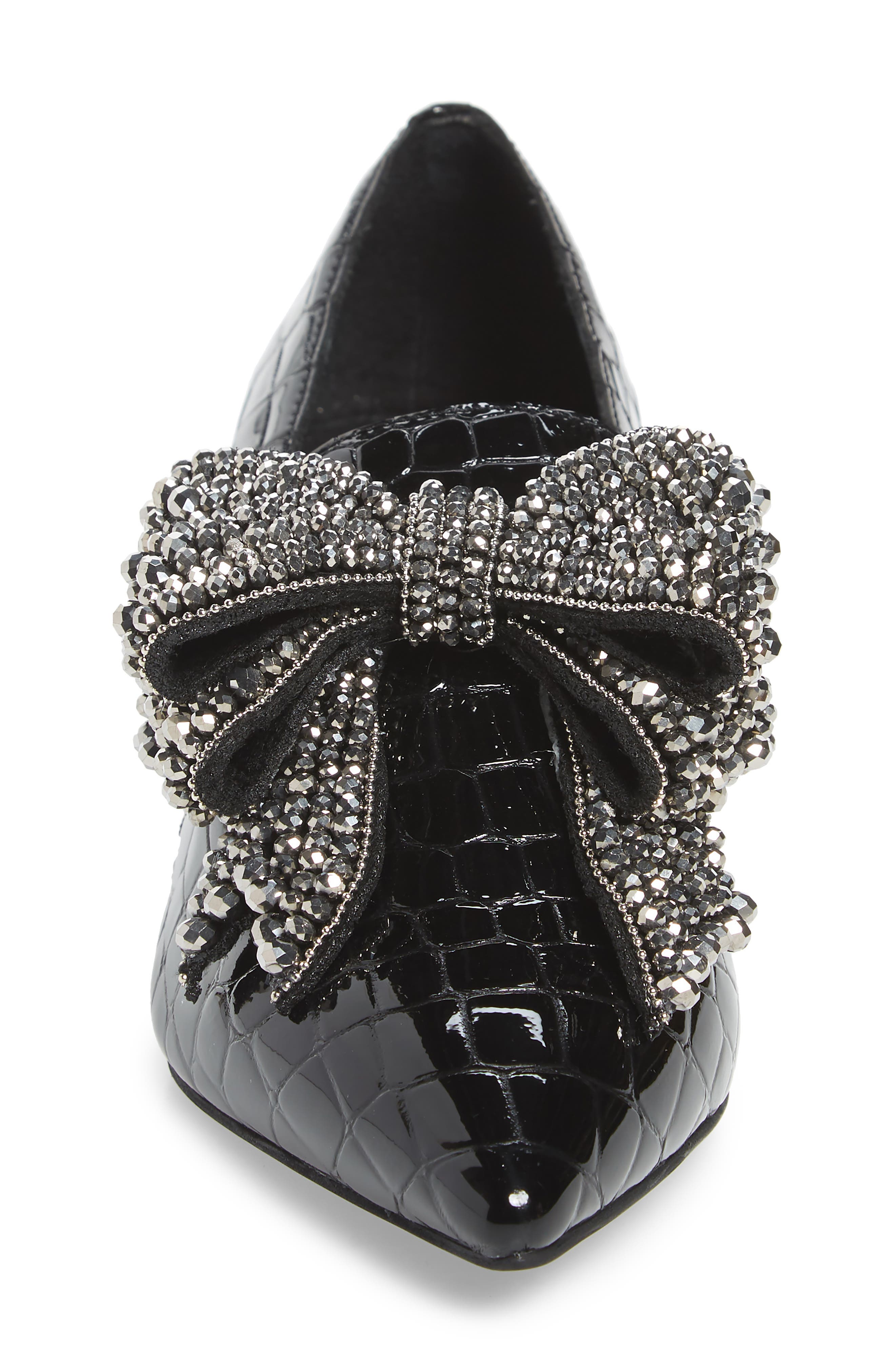 Valensia Pump, Alternate, color, BLACK STONE PATENT/ PEWTER