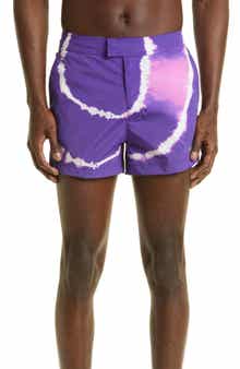 Off-White Sunrise Tie Dye Swim Trunks