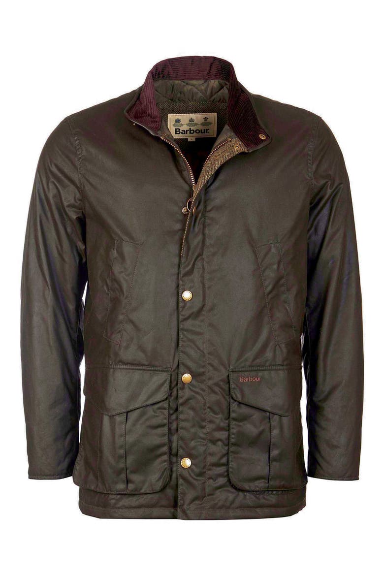 Hereford Waxed Cotton Jacket, Alternate, color, OLIVE