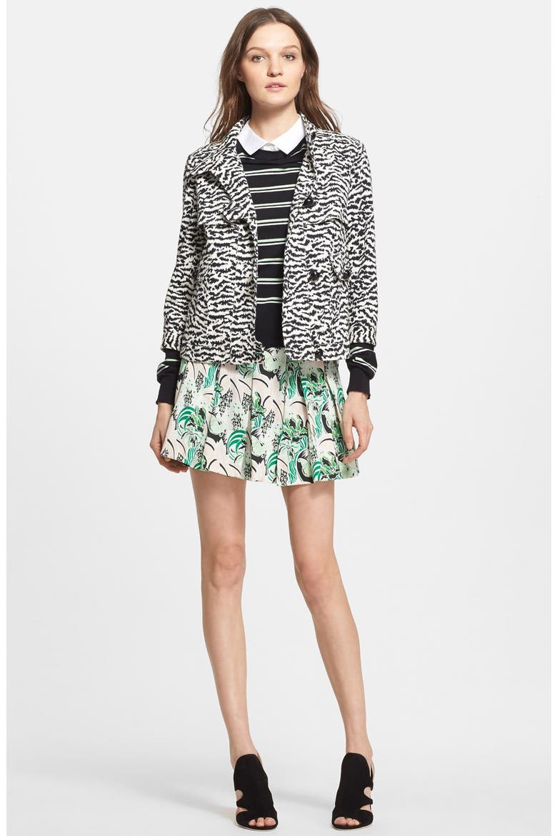 Palm Garden Print Pleated Skort, Alternate, color, PALM GARDEN