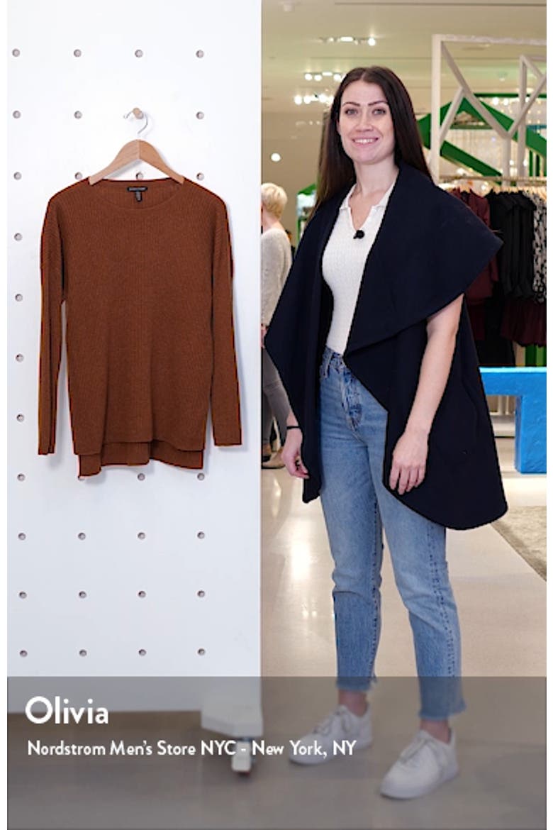 Ribbed Cashmere Box Sweater video