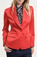 Isaac Mizrahi New York Floral Satin Tuxedo Jacket