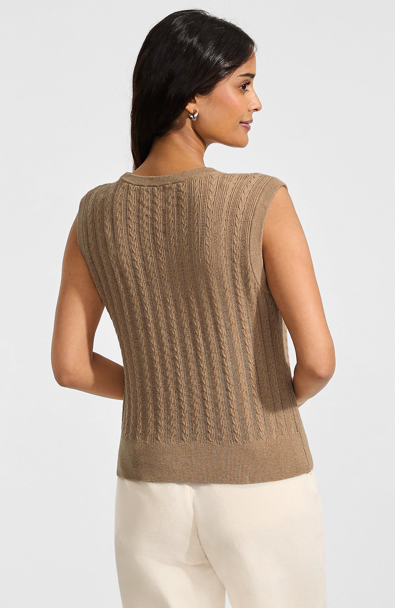 Cotton Pointelle Shell Sweater - image 4