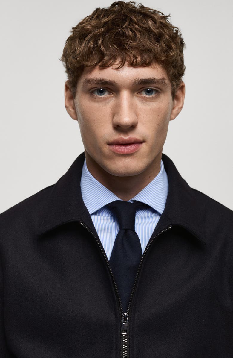 MANGO Flannel Zip Jacket, Alternate, color, 