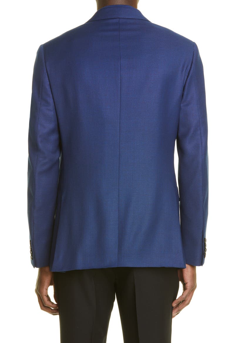 Achillfarm Milano Easy Fit Wool Blazer, Alternate, color, NVY SLD