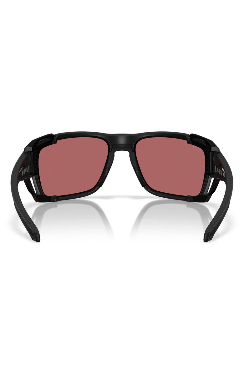 Costa Del Mar King Tide 60mm Sunglasses, Alternate, color, Matte Black / Rose 580G