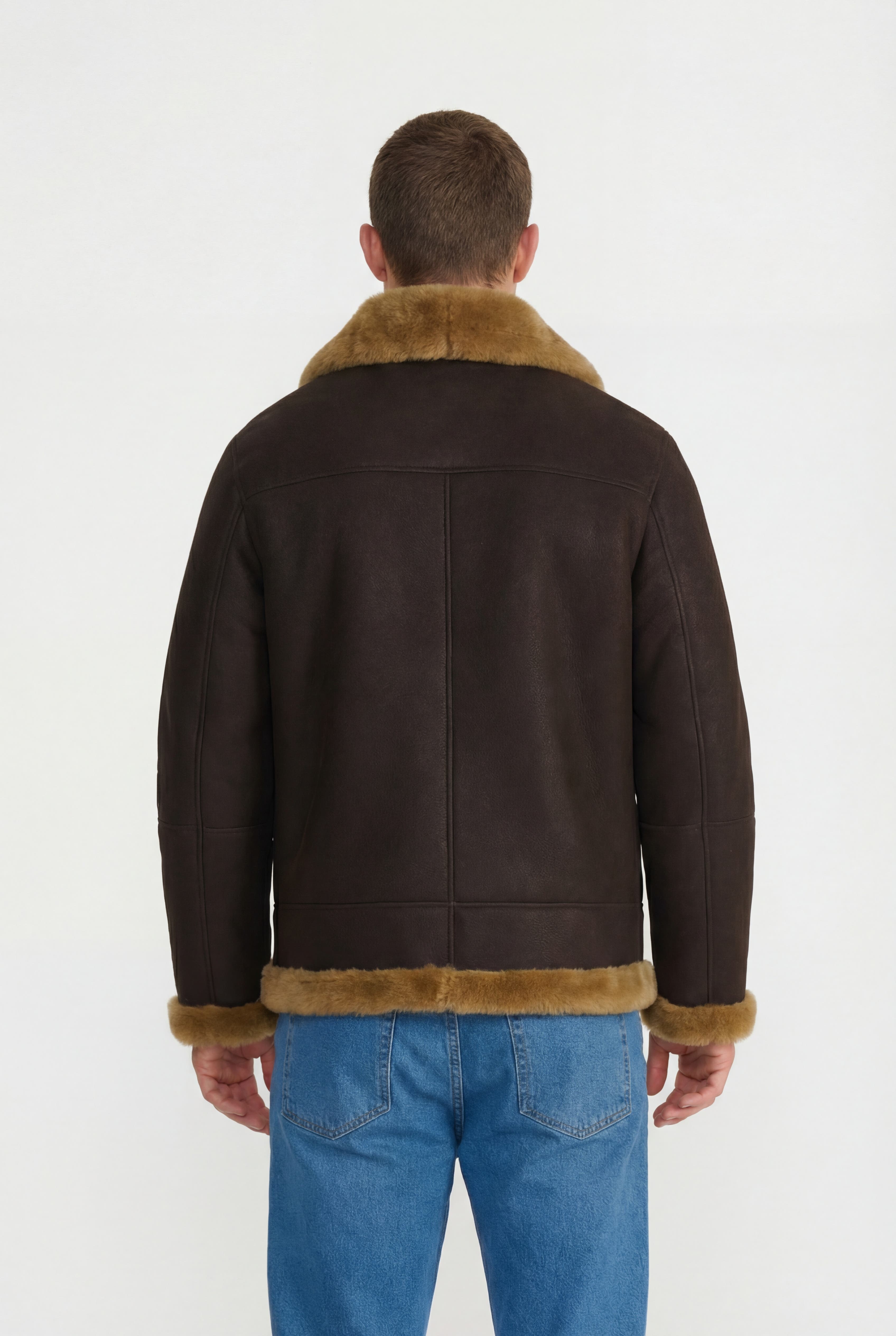 Rupert Suede Shearling Aviator Jacket - image 2