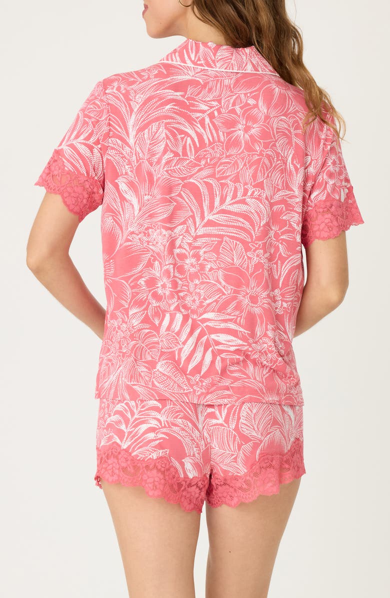 PJ Salvage Lazy Days Short Lace Trim Pajamas, Alternate, color,