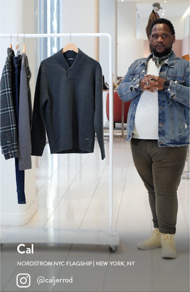 Stanmore Bay Merino Wool & Yak Wool Shawl Collar Sweater, sales video thumbnail