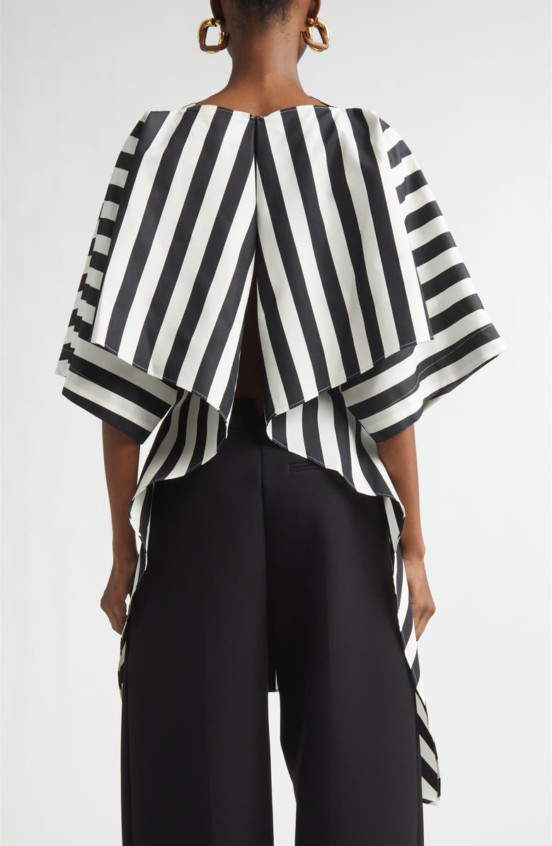 Jacquemus La Tunique Moisson Cotton & Silk Tunic, Alternate, color, Jacquard Medium Stripes