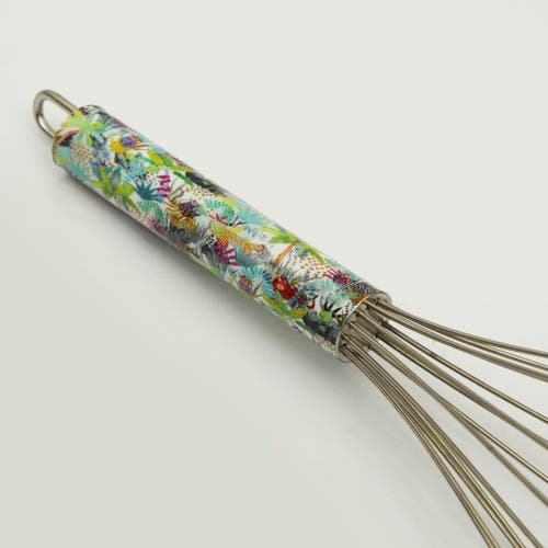 Mela Artisans Rainforest Bloom Bowl & Whisk Set In Multi