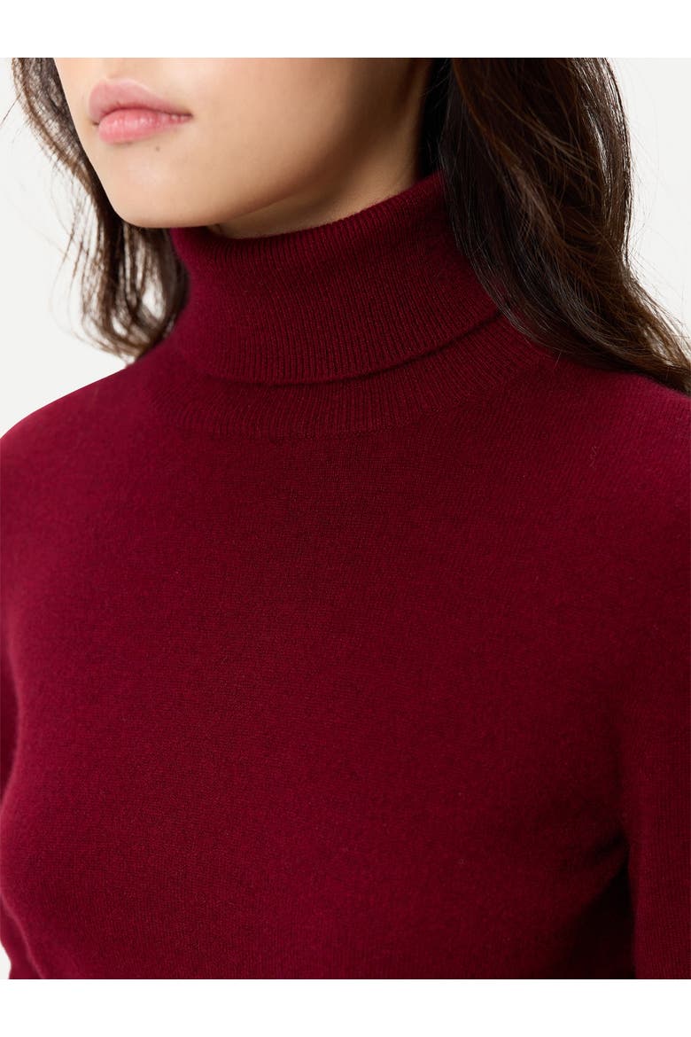 Timeless Cashmere Turtleneck Sweater, Alternate, color, bordeaux