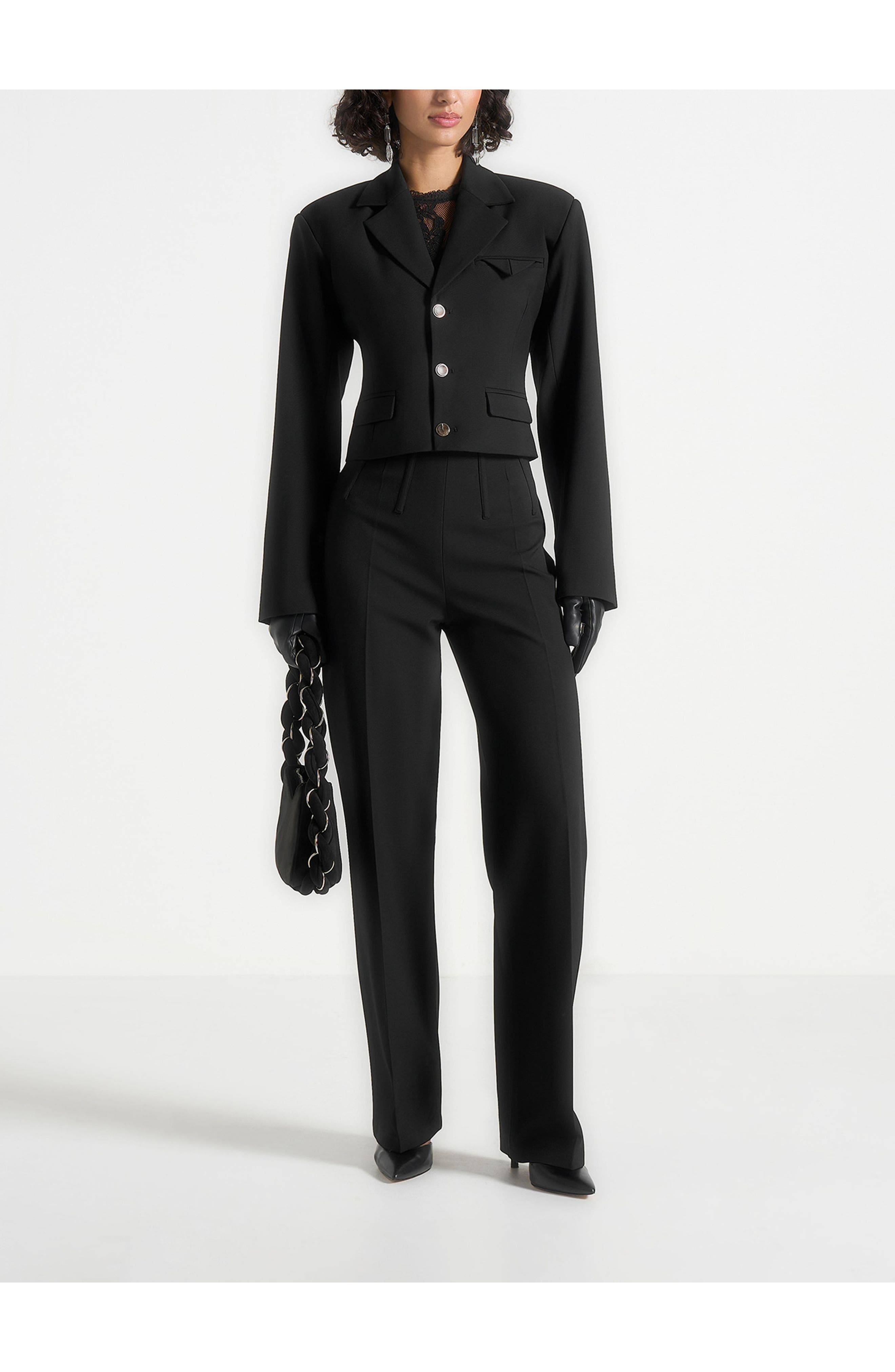 Prisca Tailored Cropped Blazer - image 2