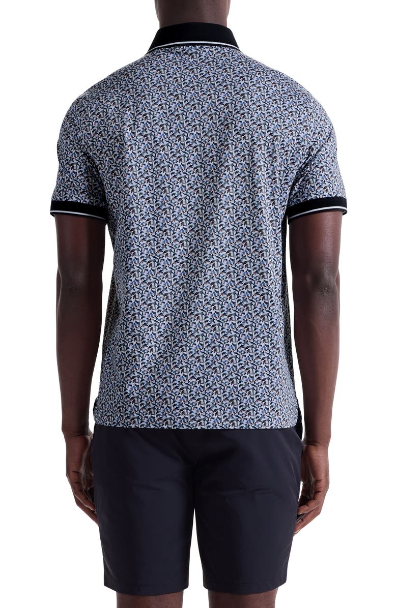 Bugatchi Vance OoohCotton<sup>®</sup> Geo Print Polo, Alternate, color, Zinc