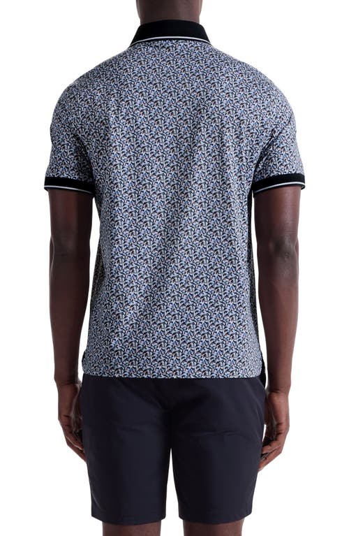 Bugatchi Vance Ooohcotton® Geo Print Polo In Gray