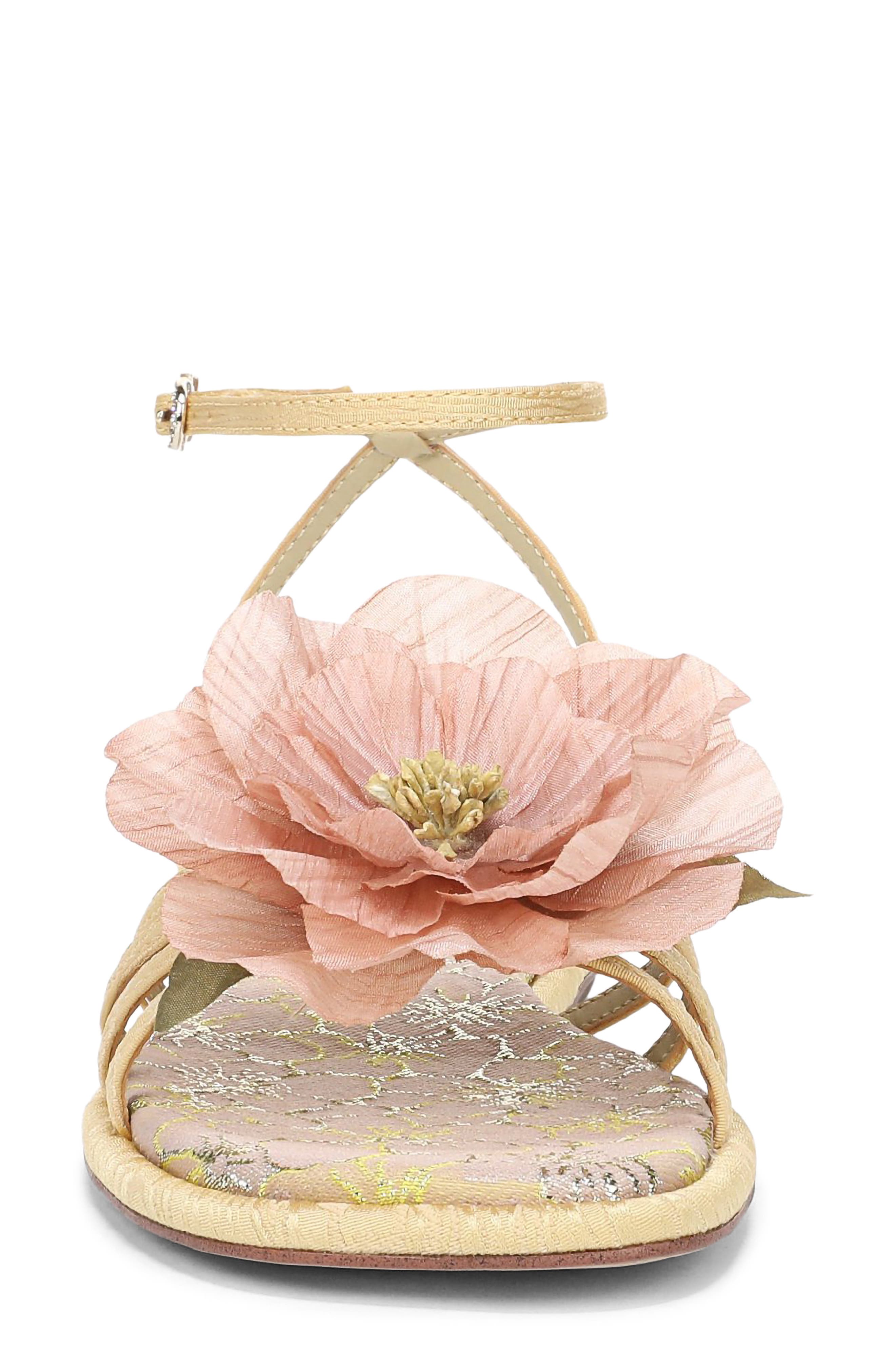 Circus NY by Sam Edelman Olana Flower Sandal, Alternate, color, Dusty Yellow/ Ballet Blush
