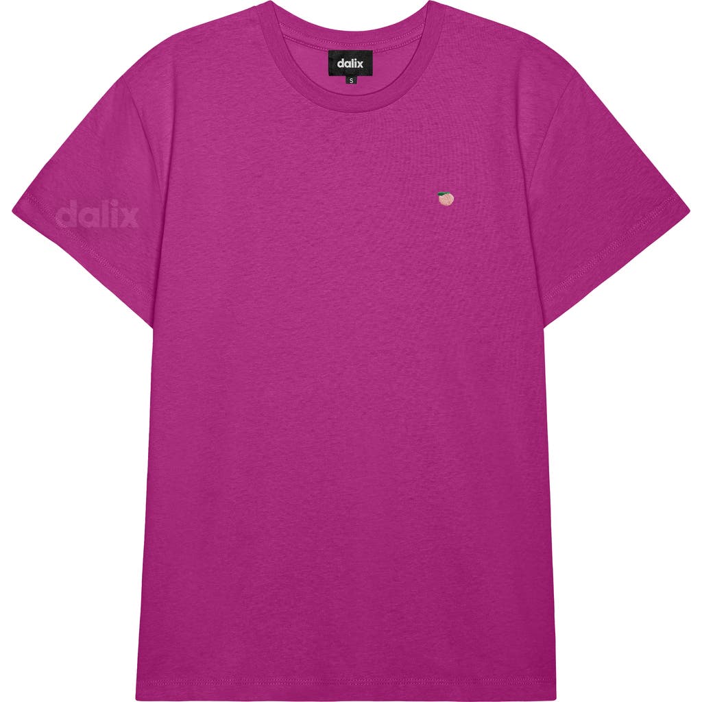 Dalix Womens Lil Peach Lightweight Everyday Tee In Purple