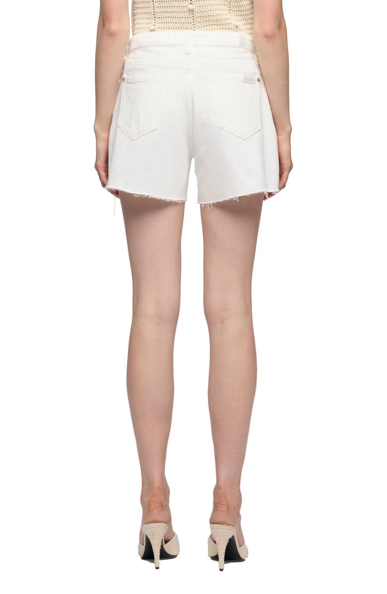 7 For All Mankind Monroe Long High Waist Denim Cutoff Shorts, Alternate, color, 