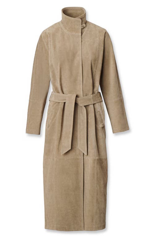 Rag & Bone Marlene Suede Trench Coat In Tan