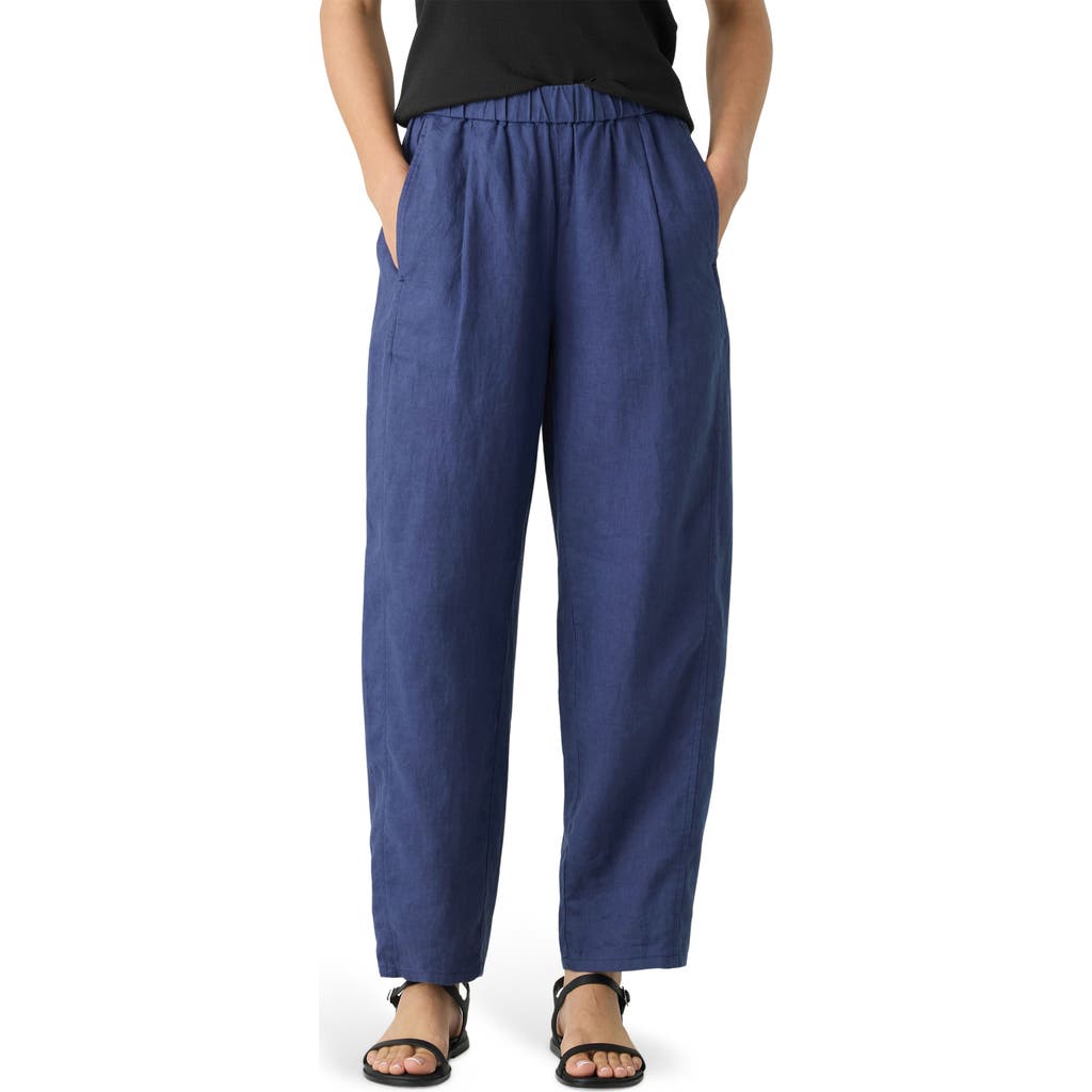 EILEEN FISHER EILEEN FISHER PLEATED ORGANIC LINEN LANTERN PANTS