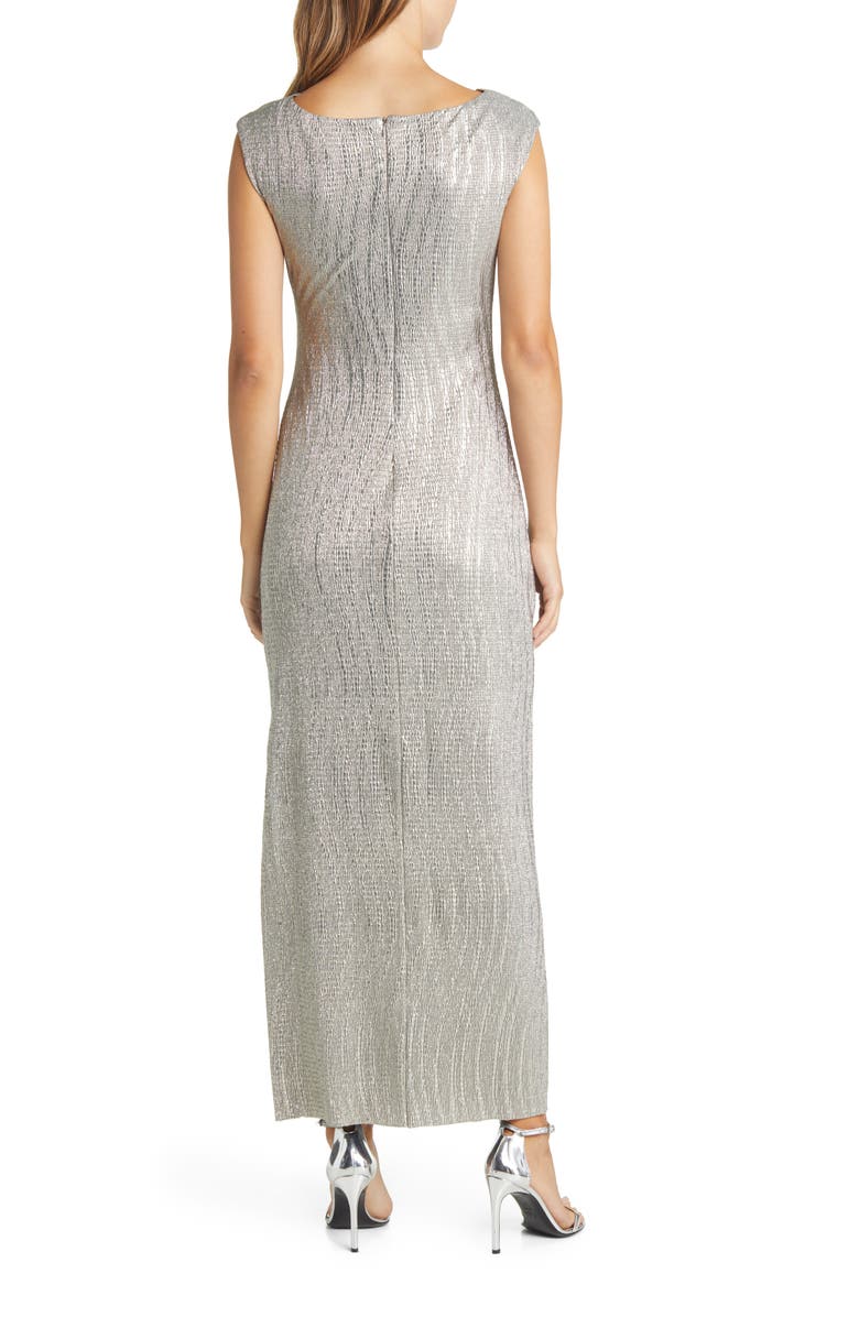 Connected Apparel Cowl Neck Evening Dress, Alternate, color, 