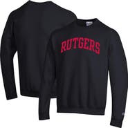 Champion Men's Champion  Black Rutgers Scarlet Knights Basic Arch Fleece Pullover Sweatshirt