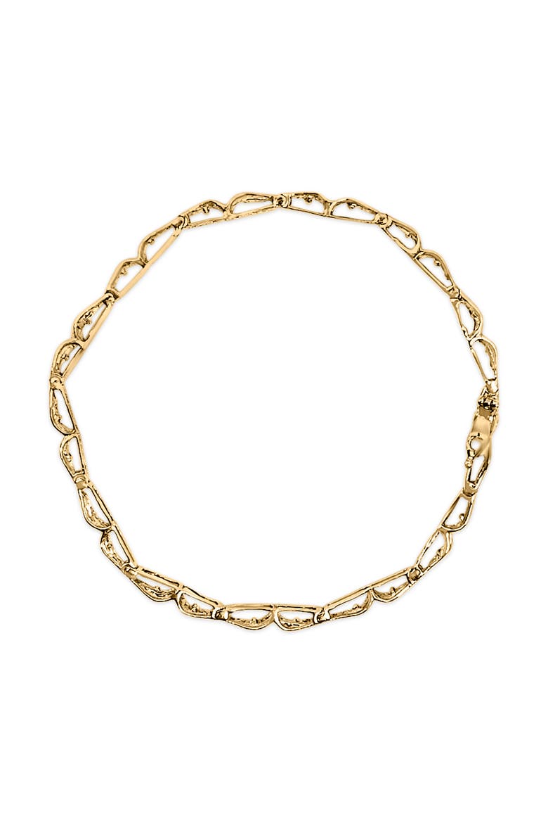 10K Yellow Gold 2.00 Cttw Baguette Diamond Channel Set Link Bracelet, Alternate, color, Yellow Gold