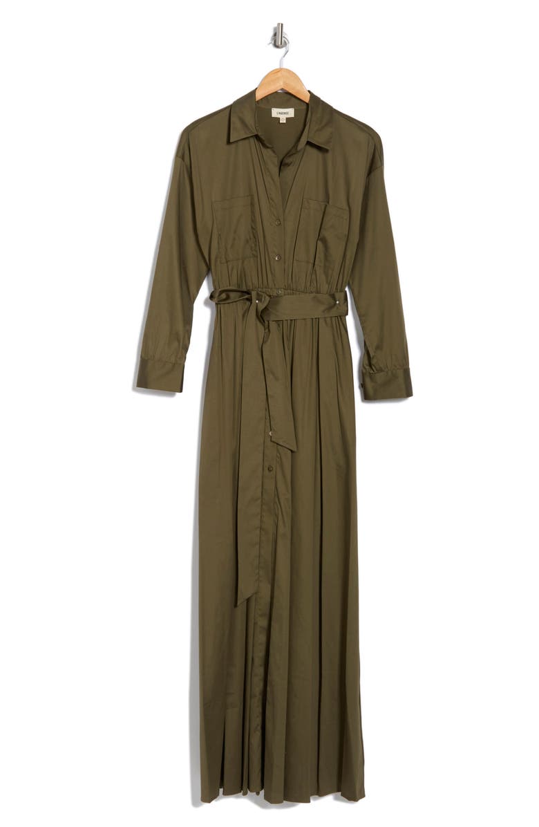 L'AGENCE Cami Long Shirt Dress, Alternate, color, 