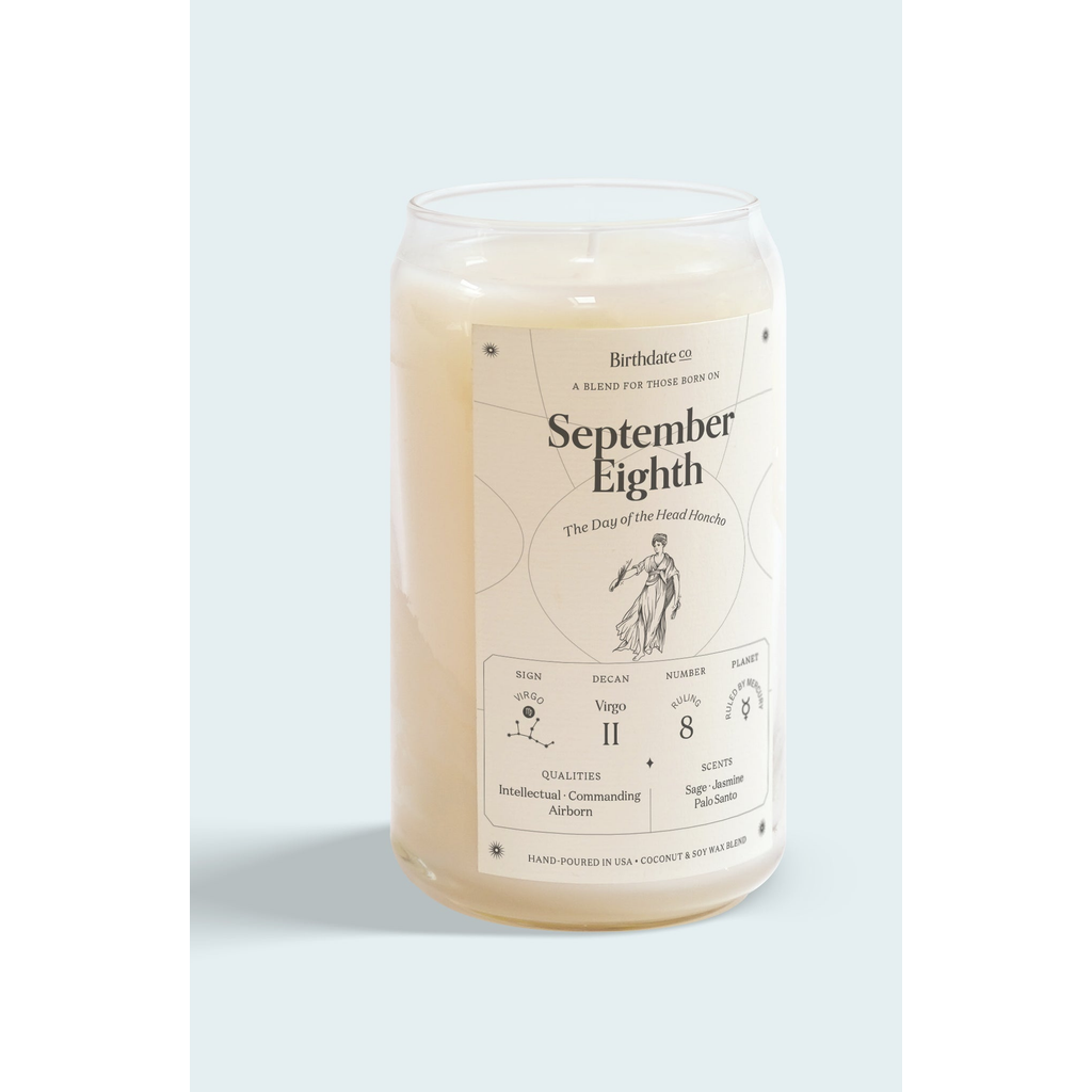 Birthdate Co. The September Birthday Candle In September 8th