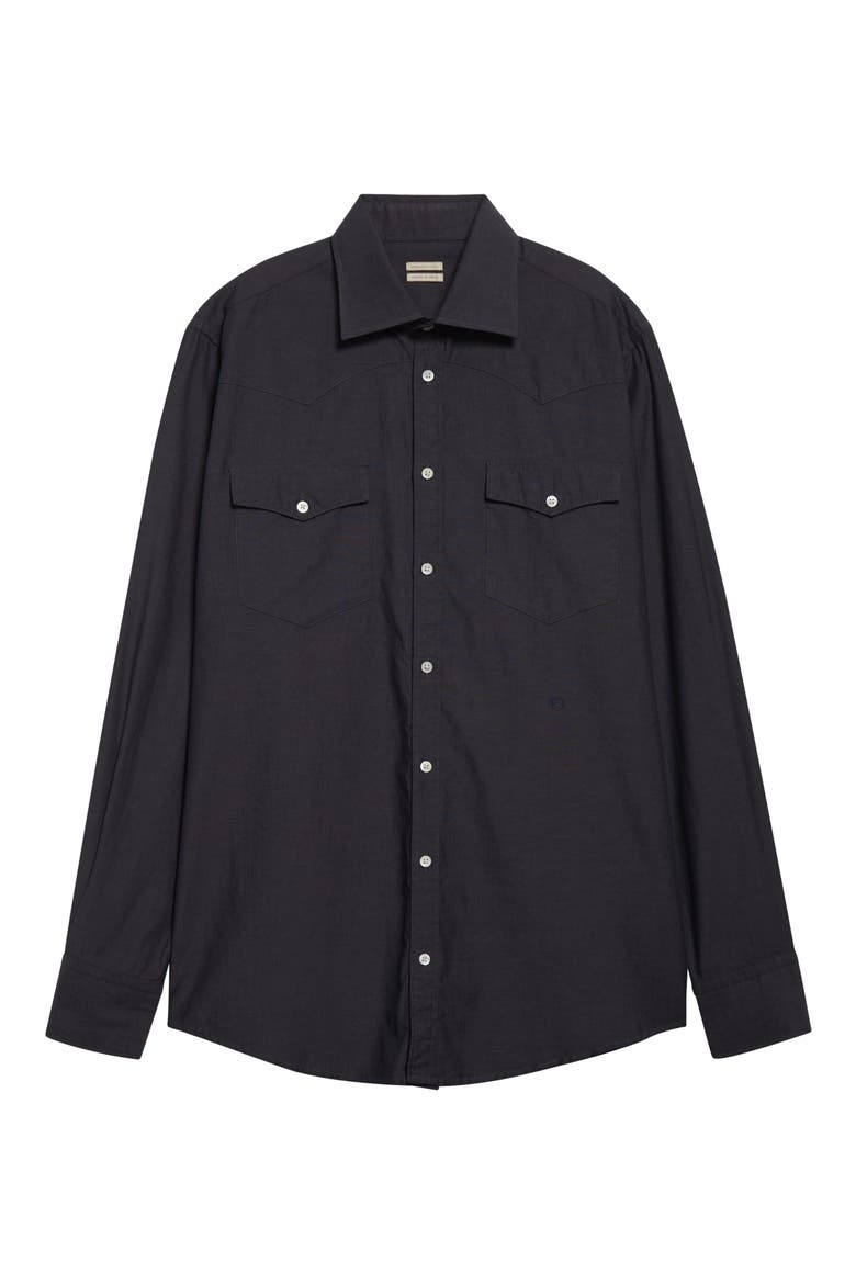 Arizona Western Button-Up Shirt, Alternate, color, DARK BLUE