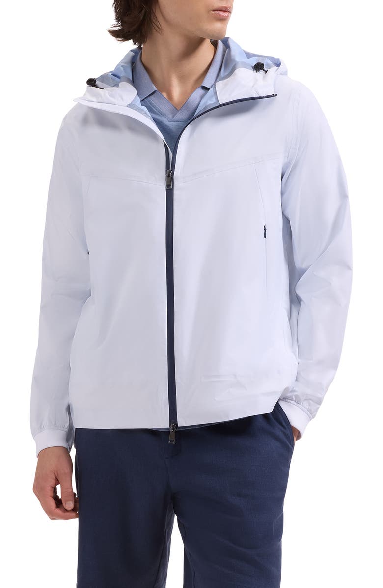 Bugatchi Full Zip Anorak, Main, color, White