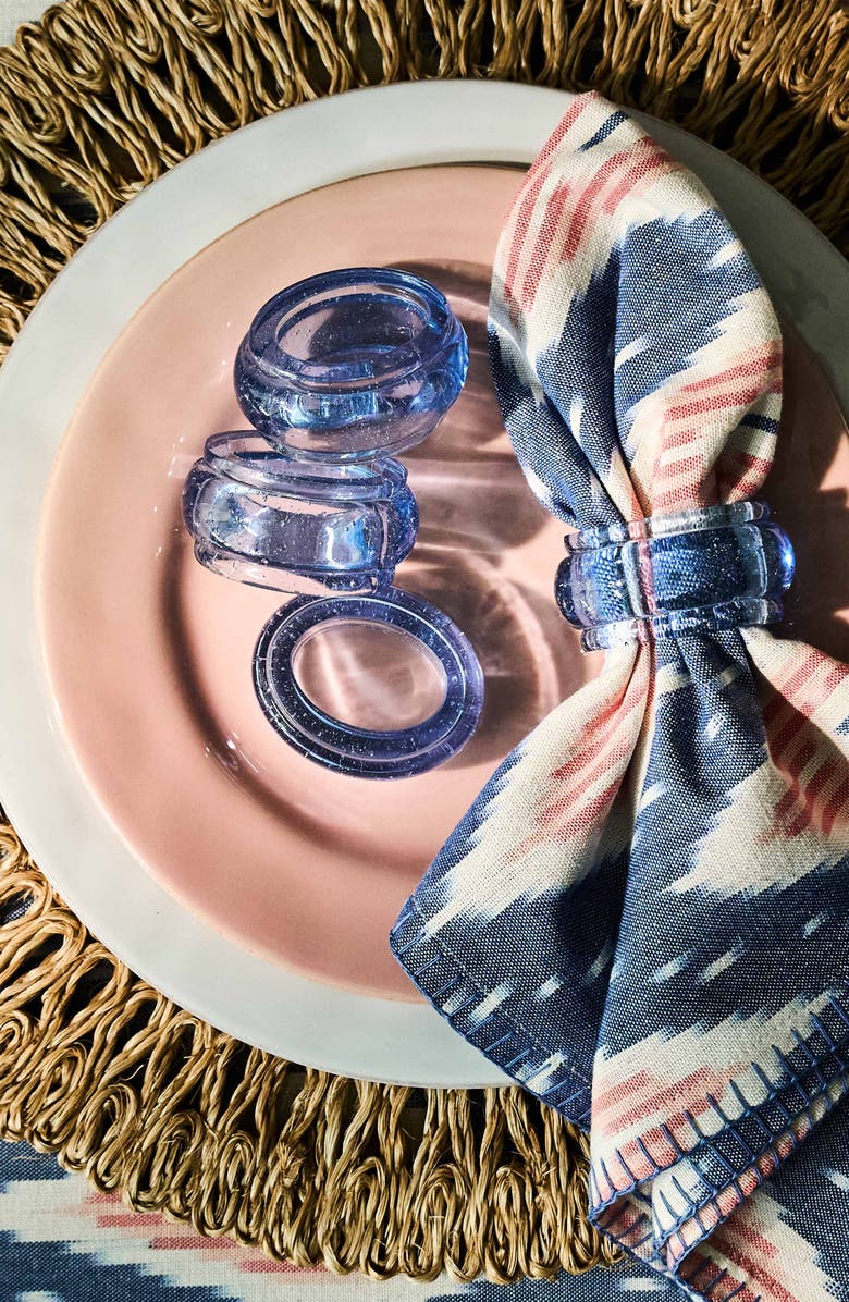 Juliska Provence Set of 4 Napkin Rings, Alternate, color, Chambray