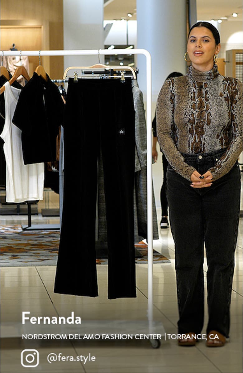 Winter Break High Waist Flare Microcorduroy Pants, sales video thumbnail