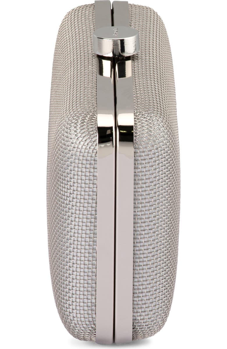 Olga Berg Jen Mesh Frame Clutch, Alternate, color, Silver