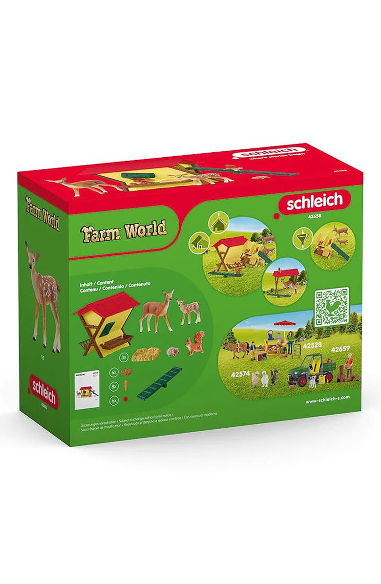 Schleich Farm World Feeding The Forest Animals, Figurine Playset, Kids, Alternate, color, Multicolored
