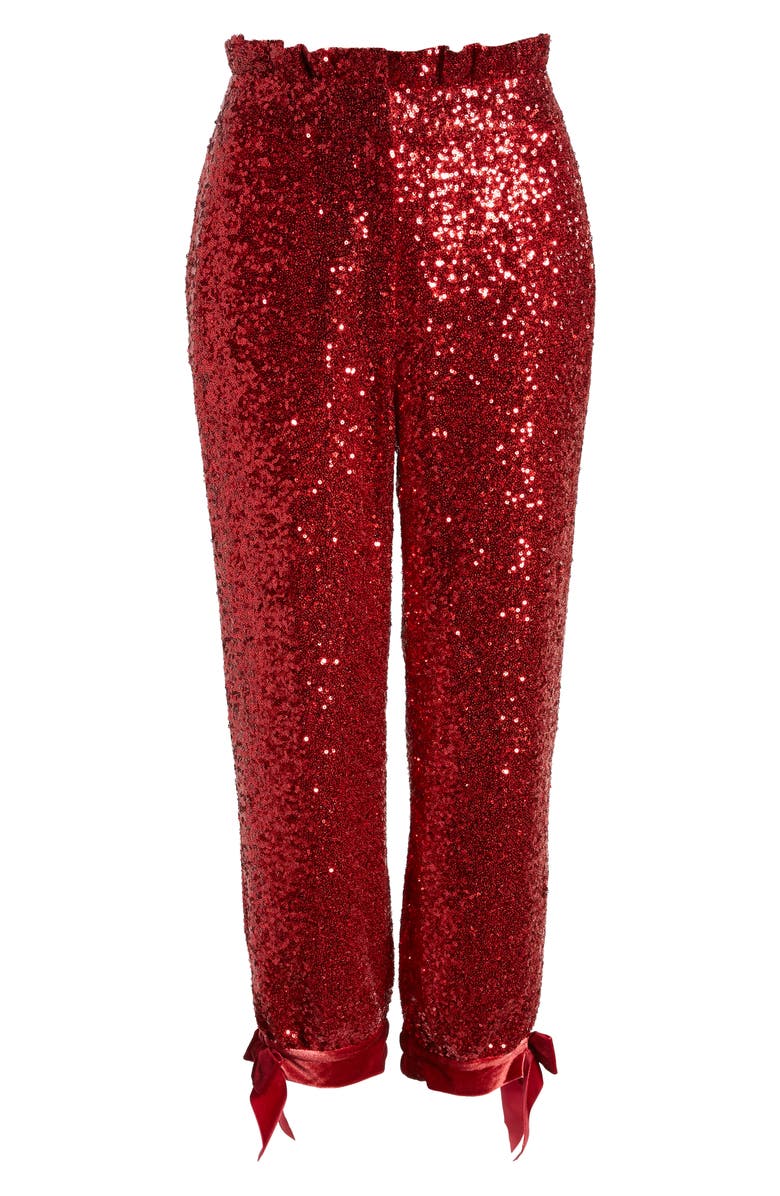 Halogen<sup>®</sup> x Atlantic-Pacific Sequin Paperbag Pants, Alternate, color, 