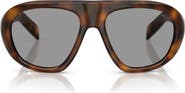 Prada 56mm Irregular Sunglasses