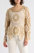Forgotten Grace Circle Open Knit Sweater