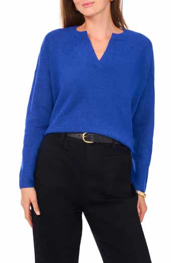 Vince Camuto Drop Shoulder V-Neck Sweater