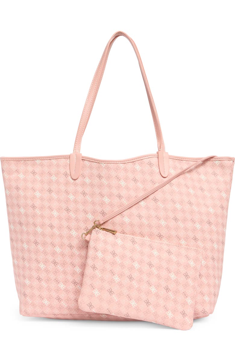 Sam Edelman Large Harper Monogram Shopper Tote, Alternate, color, Coral