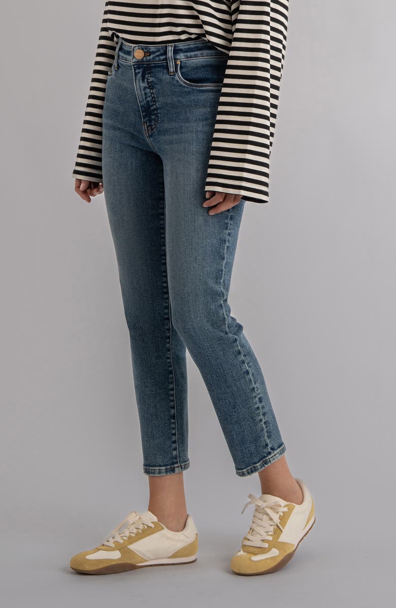 KUT from the Kloth Rachael Fab Ab High Waist Crop Mom Jeans, Alternate, color, Radiant