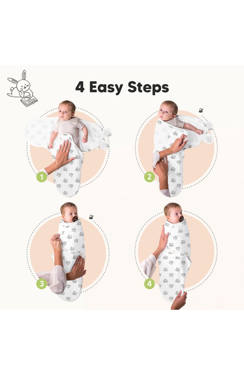 KeaBabies 3-Pack Soothe Swaddle Wraps, Alternate, color, The Wild 2