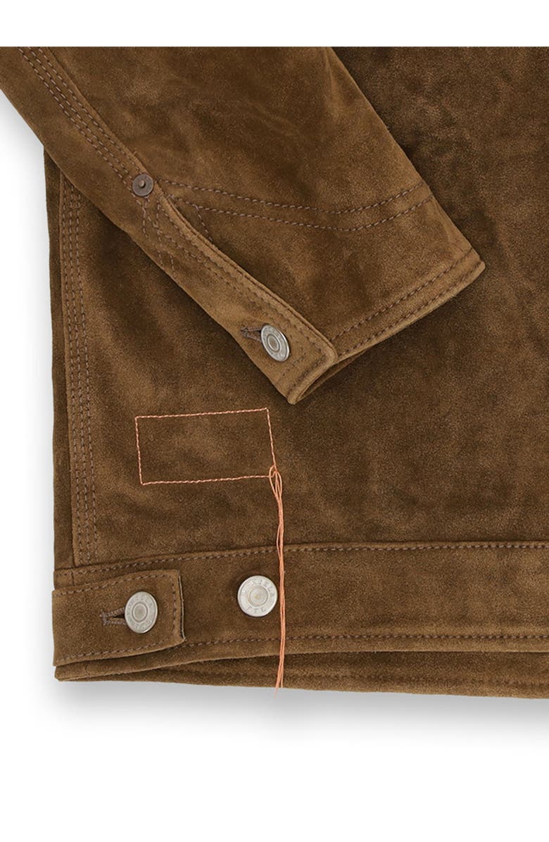 Fortela Fedra Suede Leather Jacket, Alternate, color, Brown