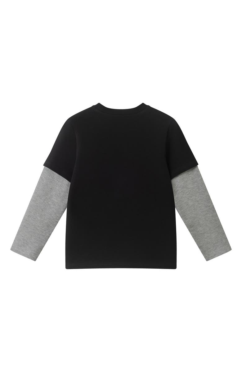 Andy & Evan Kids' Halloween Dino Long Sleeve Graphic T-Shirt, Alternate, color, Black Dino