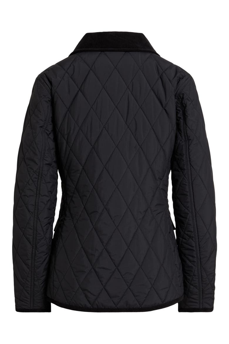 Water Repellent Quilted Barn Jacket, Alternate, color, POLO BLACK