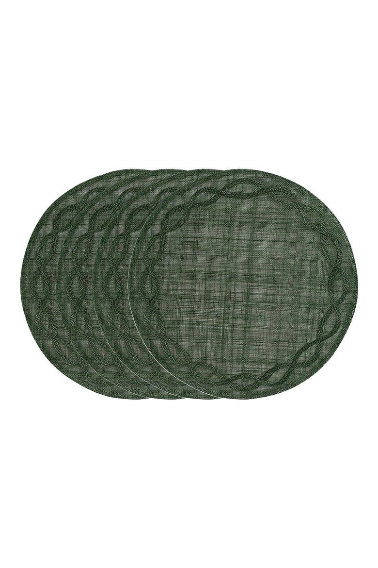 Tuileries Garden Set of 4 Placemats, Main, color, BASIL