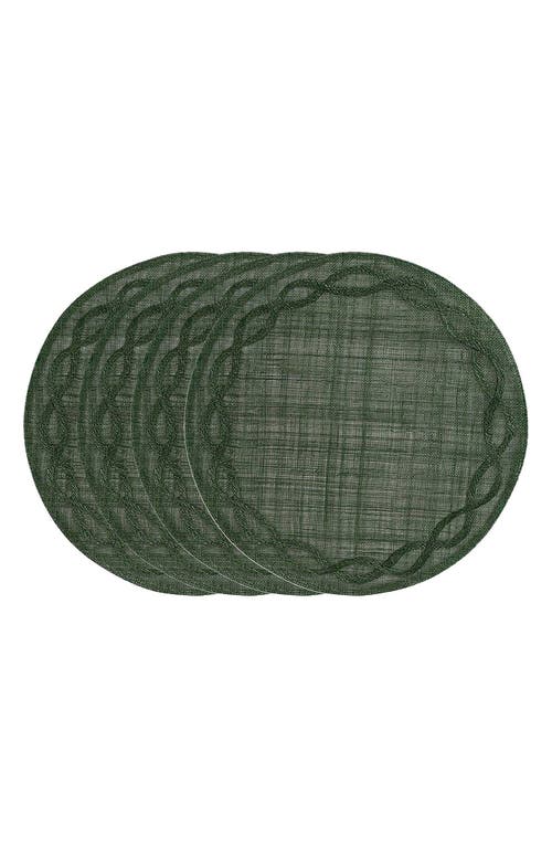 Juliska Tuileries Garden Set Of 4 Placemats In Basil